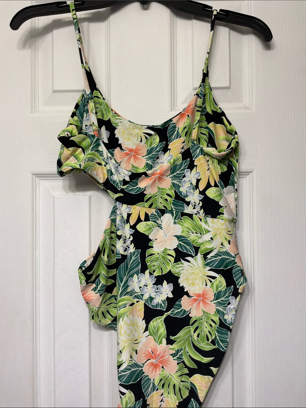 Floral One-Piece Swim Swimsuit - Green